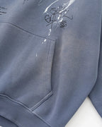 Graffiti Print Acid Washed Fleece Hoodies | Flation Streetwear