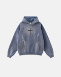 Graffiti Print Acid Washed Fleece Hoodies | Flation Streetwear