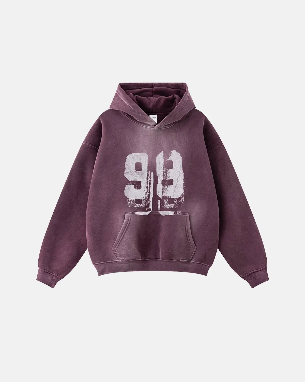 Graffiti Print Washed Fleece hoodie | Flation Streetwear