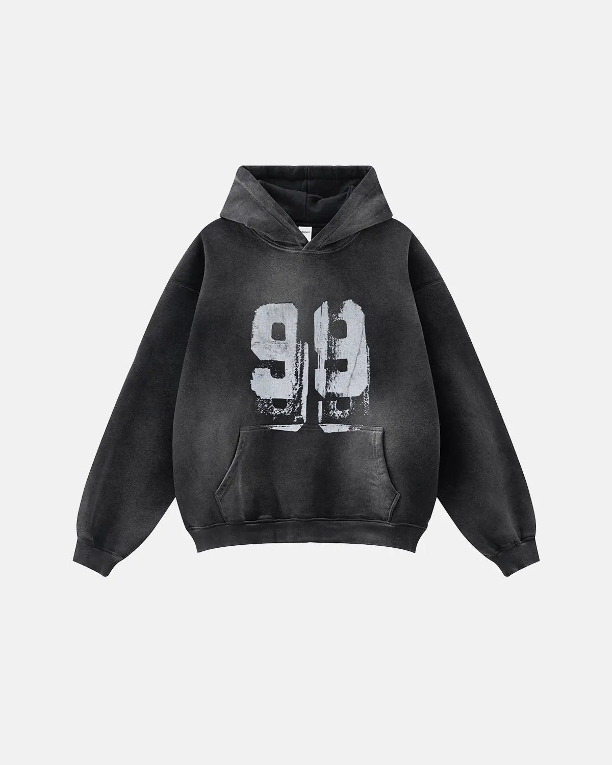 Graffiti Print Washed Fleece hoodie | Flation Streetwear