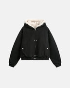 Faux Fur Lined Bomber Hooded Jacket | Flation Streetwear
