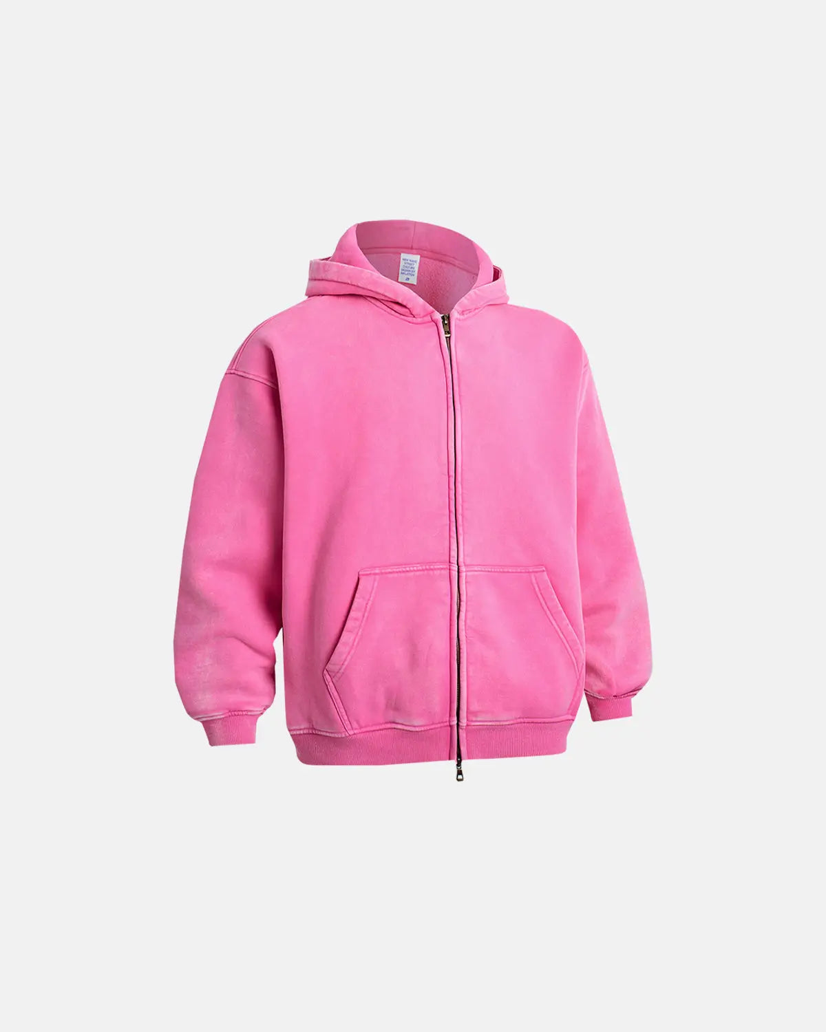 Flation Retro Distressed Zipper Hooded Jacket