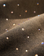 Colorful Rhinestone Washed Jeans Shorts | Flation Streetwear