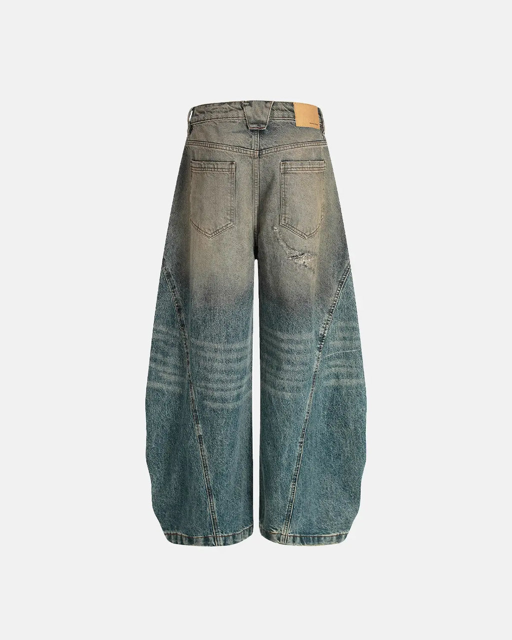 Distressed Dirty Wash Barrel Jeans | Flation Streetwear