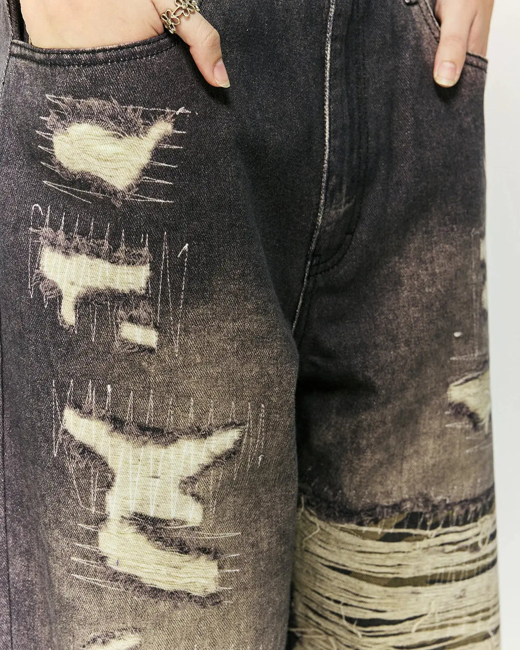 Camo Digital  Printing Baggy Jeans | Flation Streetwear