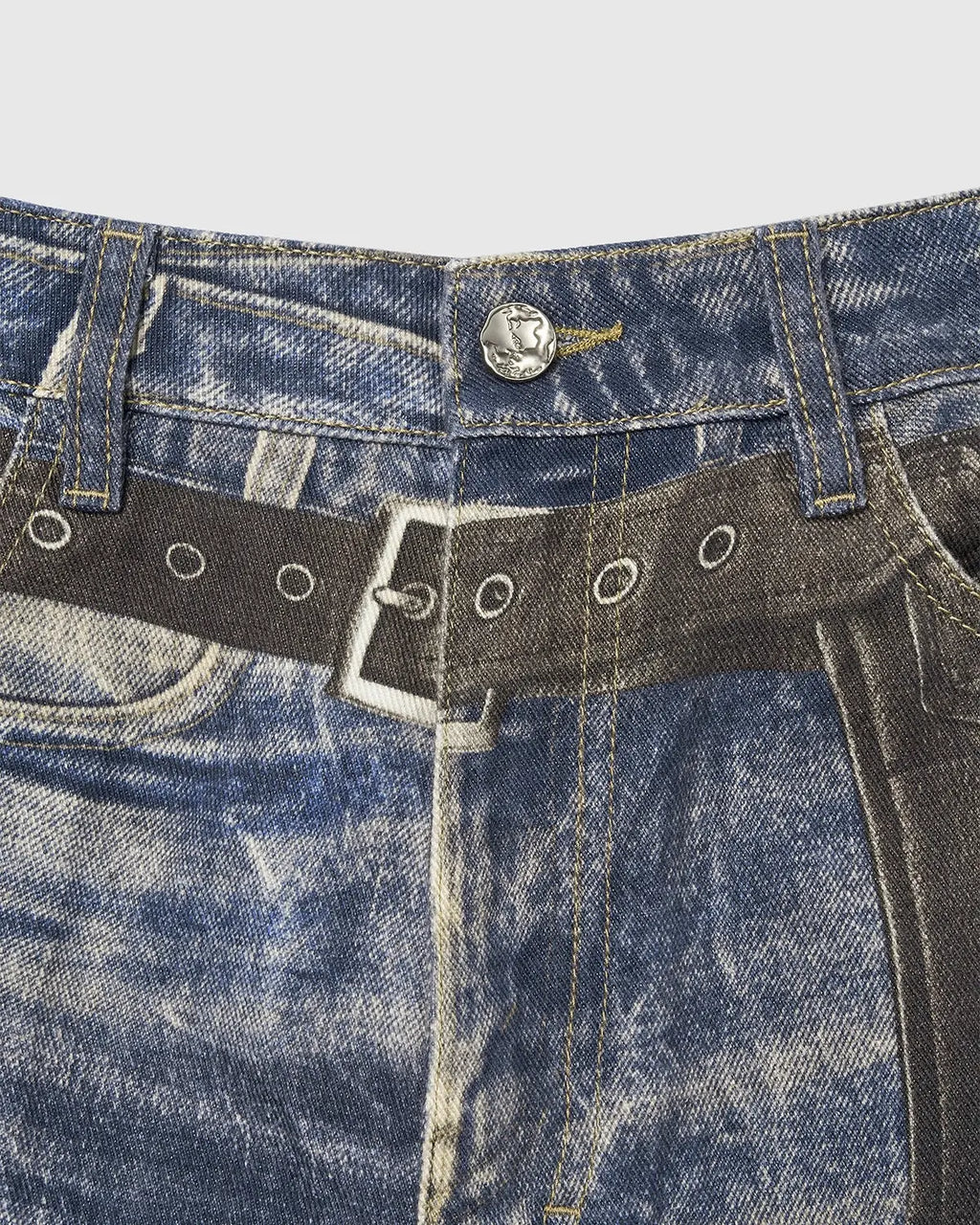 Colorblock Digital Printing Cotton Jeans | Flation Streetwear