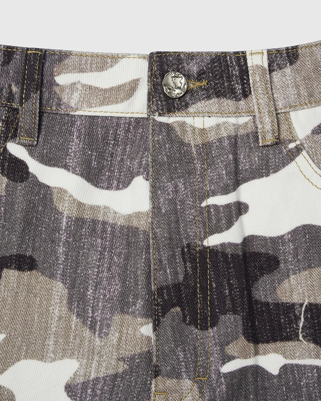 Patchwork Effect Print Baggy Jeans | Flation Streetwear