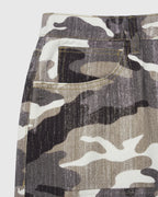 Patchwork Effect Print Baggy Jeans | Flation Streetwear