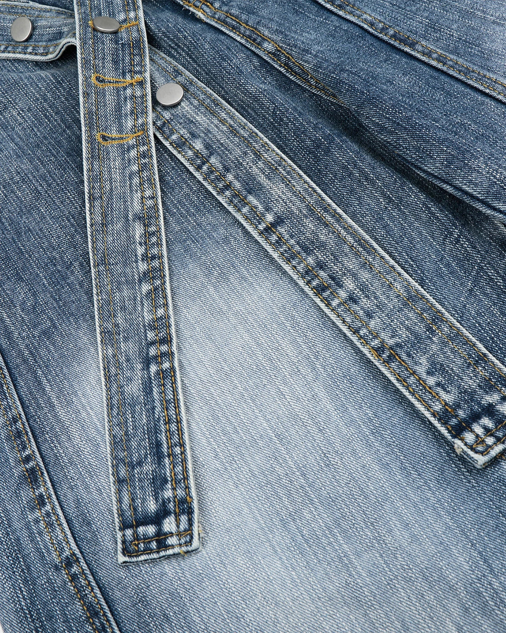 Belted Bamboo Weave Barrel Jeans | Flation Streetwear