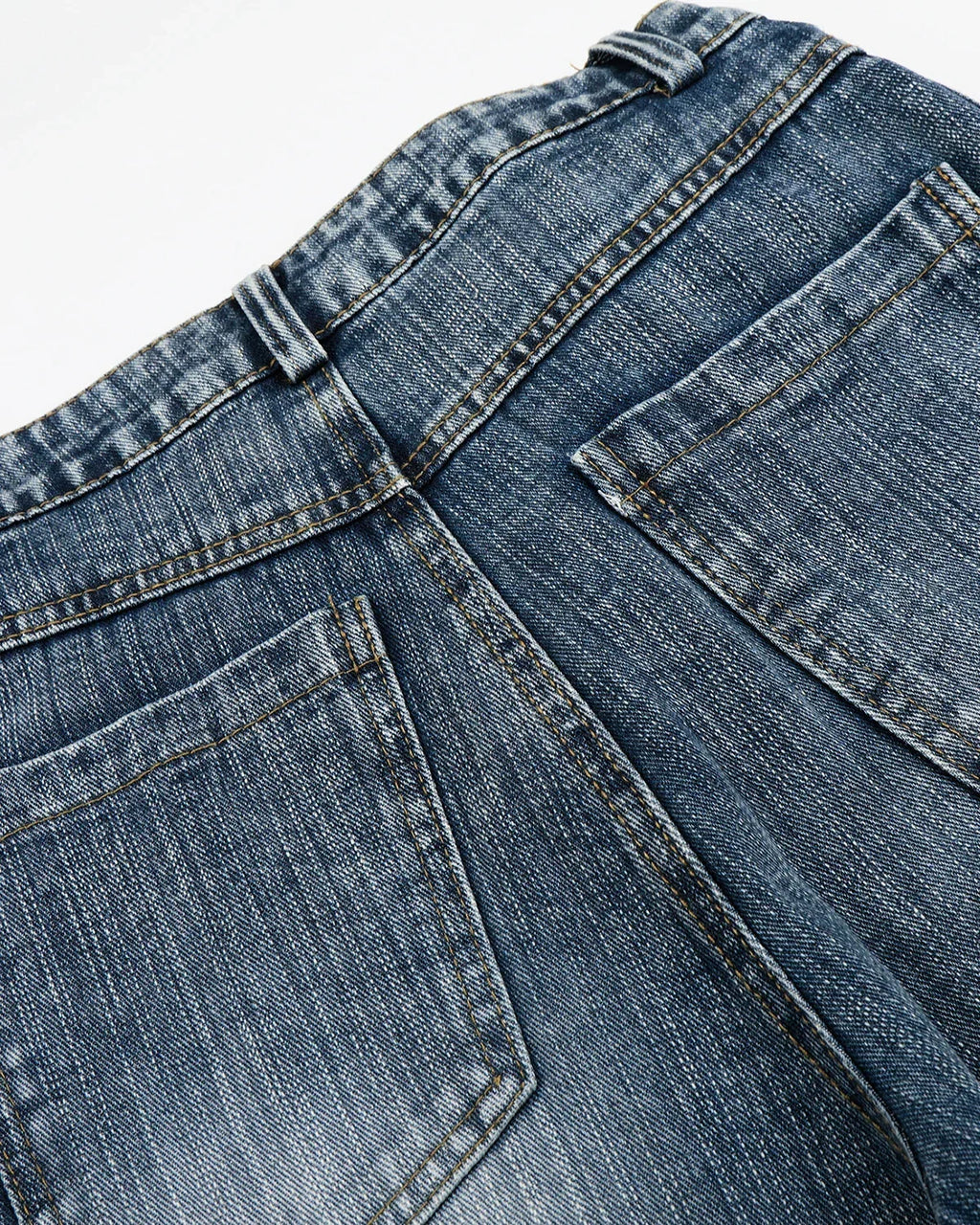 Belted Bamboo Weave Barrel Jeans | Flation Streetwear