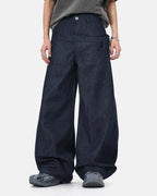 Asymmetric Wrap Waist Baggy Jeans | Flation Streetwear
