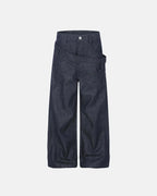 Asymmetric Wrap Waist Baggy Jeans | Flation Streetwear