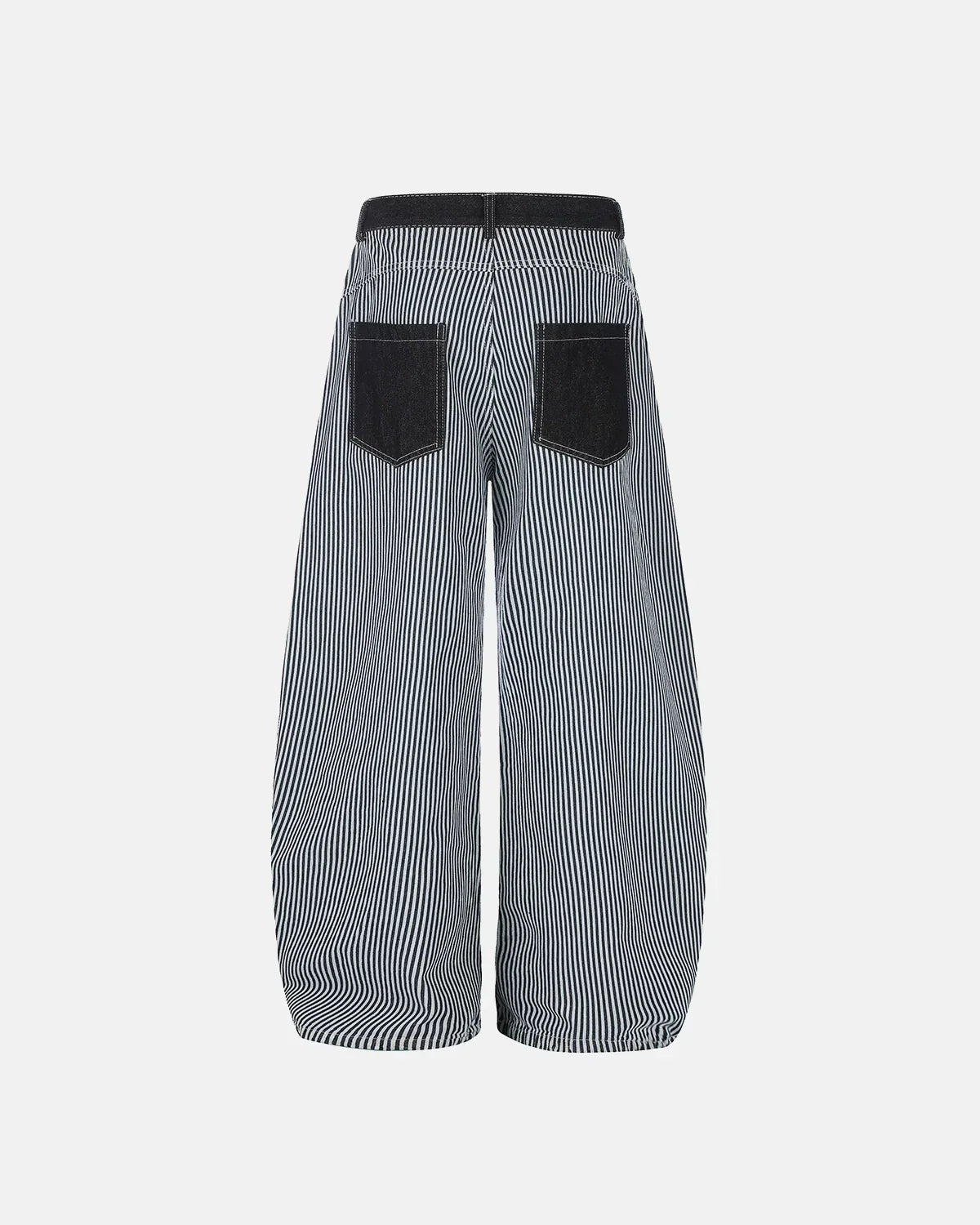 Striped Patch Pocket Baggy Jeans | Flation Streetwear