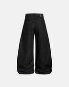 Metal Eyelet Chain Barrel Jeans | Flation Streetwear
