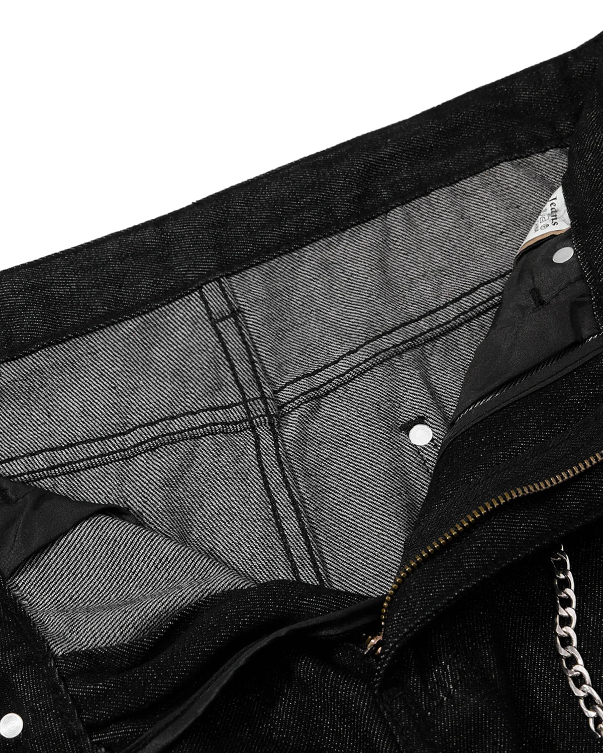 Metal Eyelet Chain Barrel Jeans | Flation Streetwear