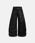 Metal Eyelet Chain Barrel Jeans | Flation Streetwear