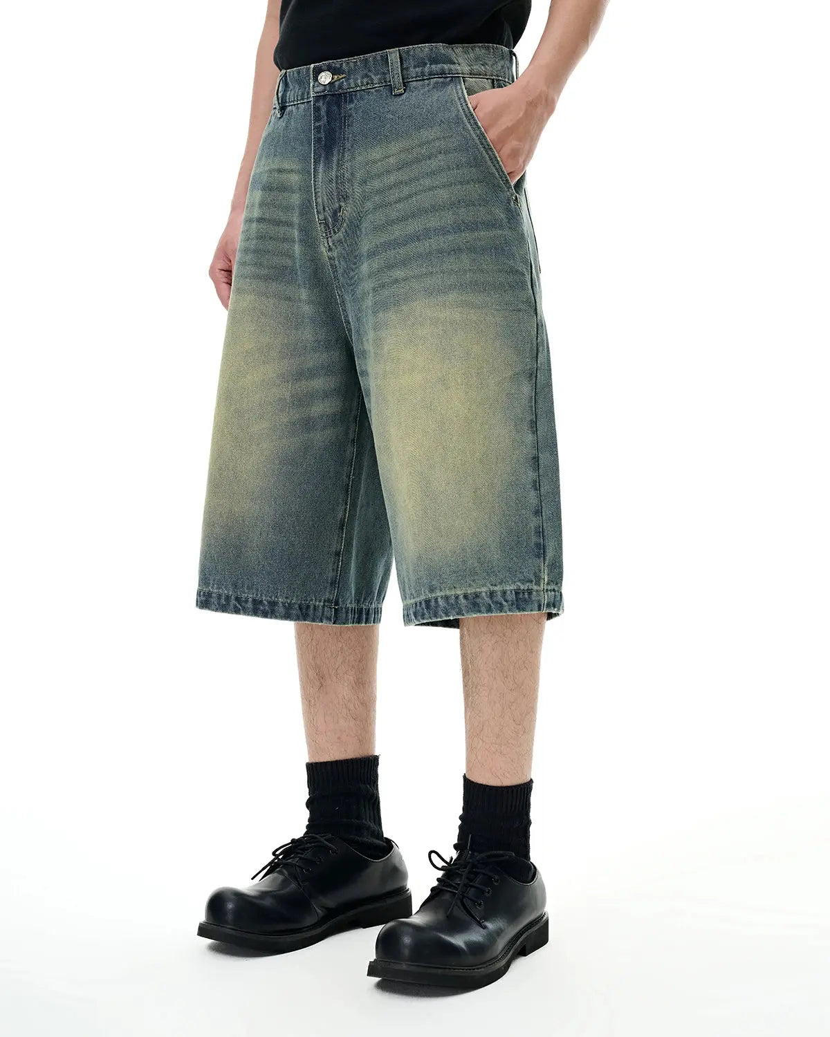 Retro Washed Denim Shorts | Flation Streetwear