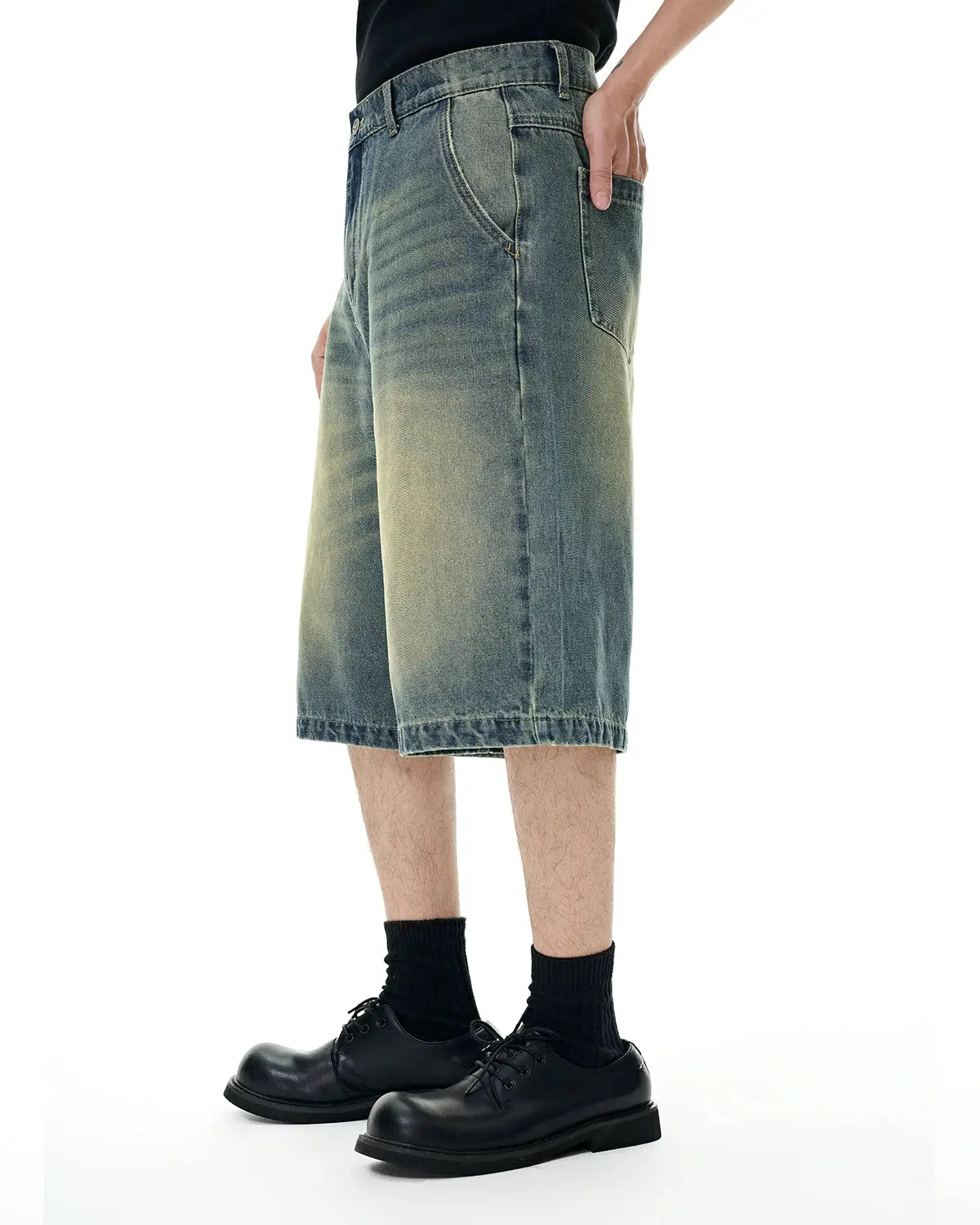 Retro Washed Denim Shorts | Flation Streetwear