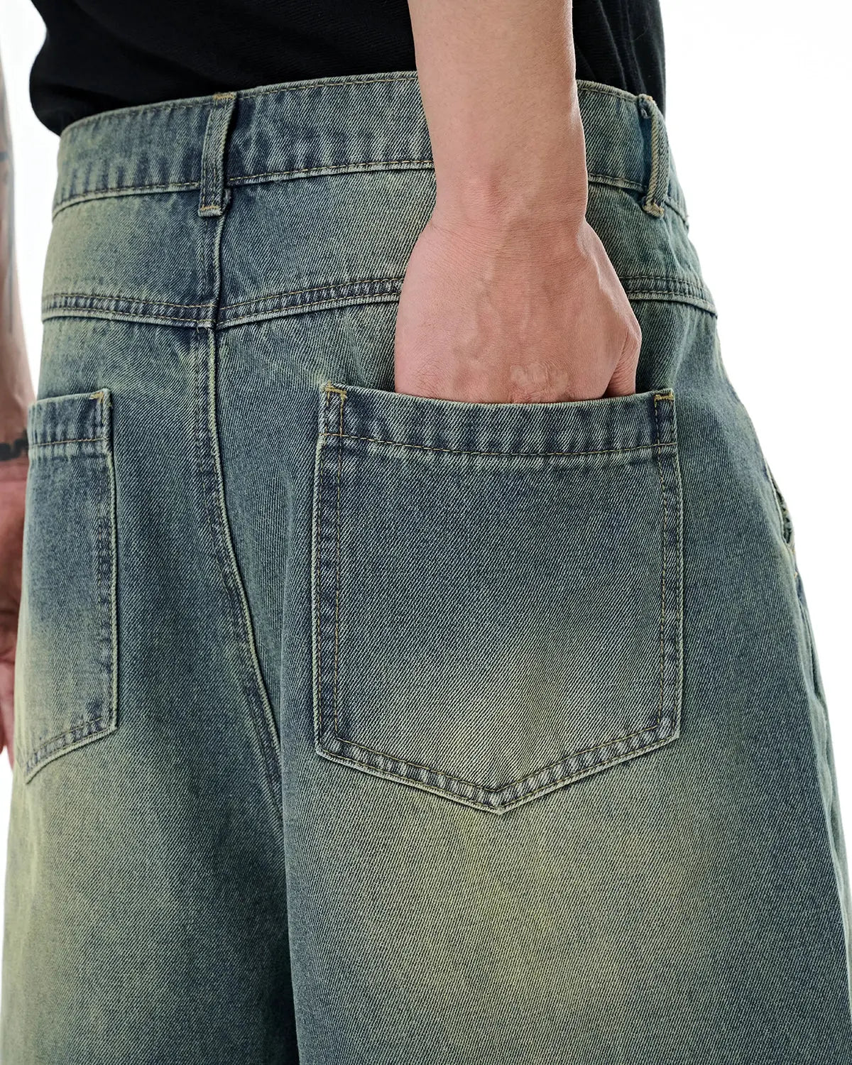 Retro Washed Denim Shorts | Flation Streetwear