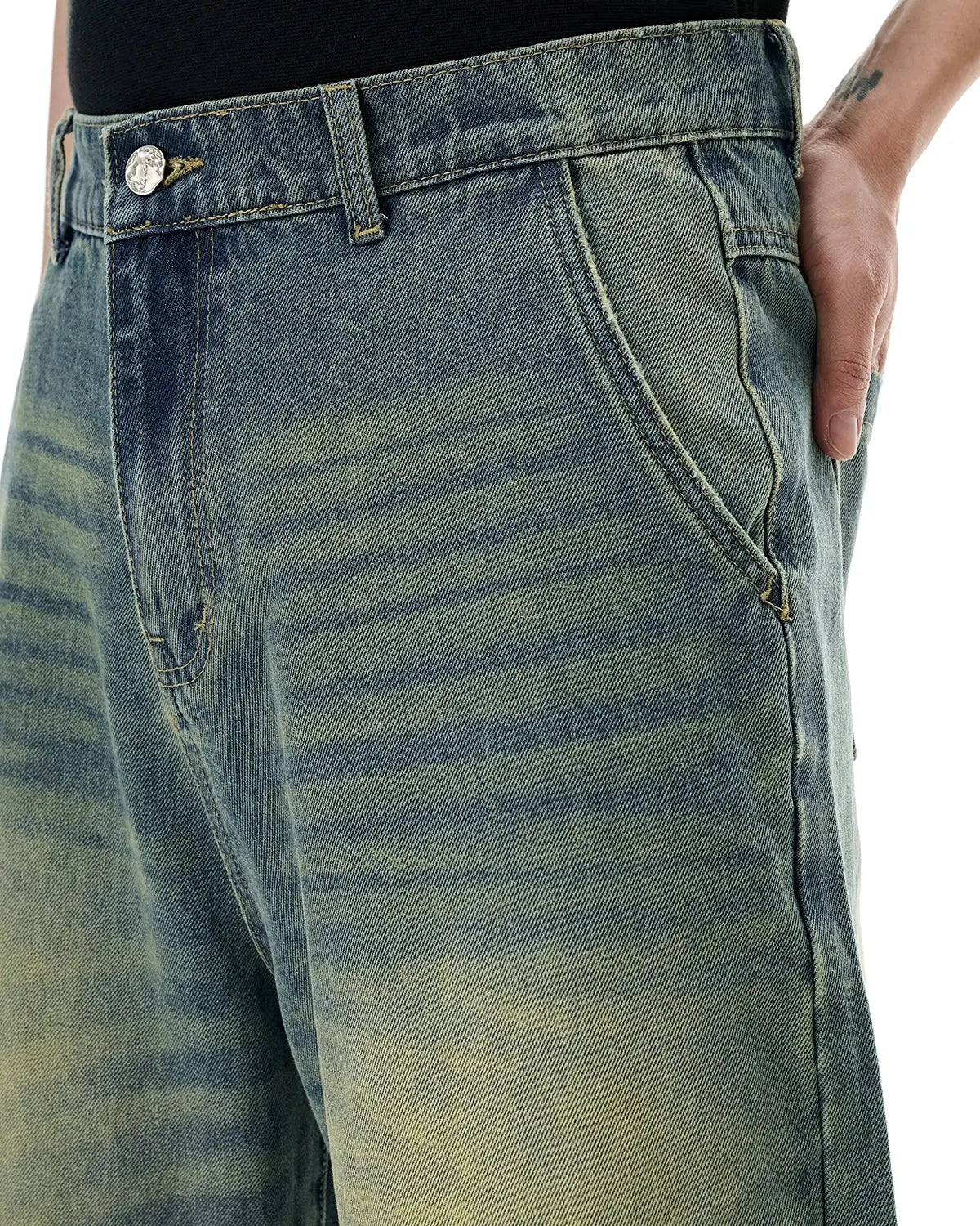 Retro Washed Denim Shorts | Flation Streetwear