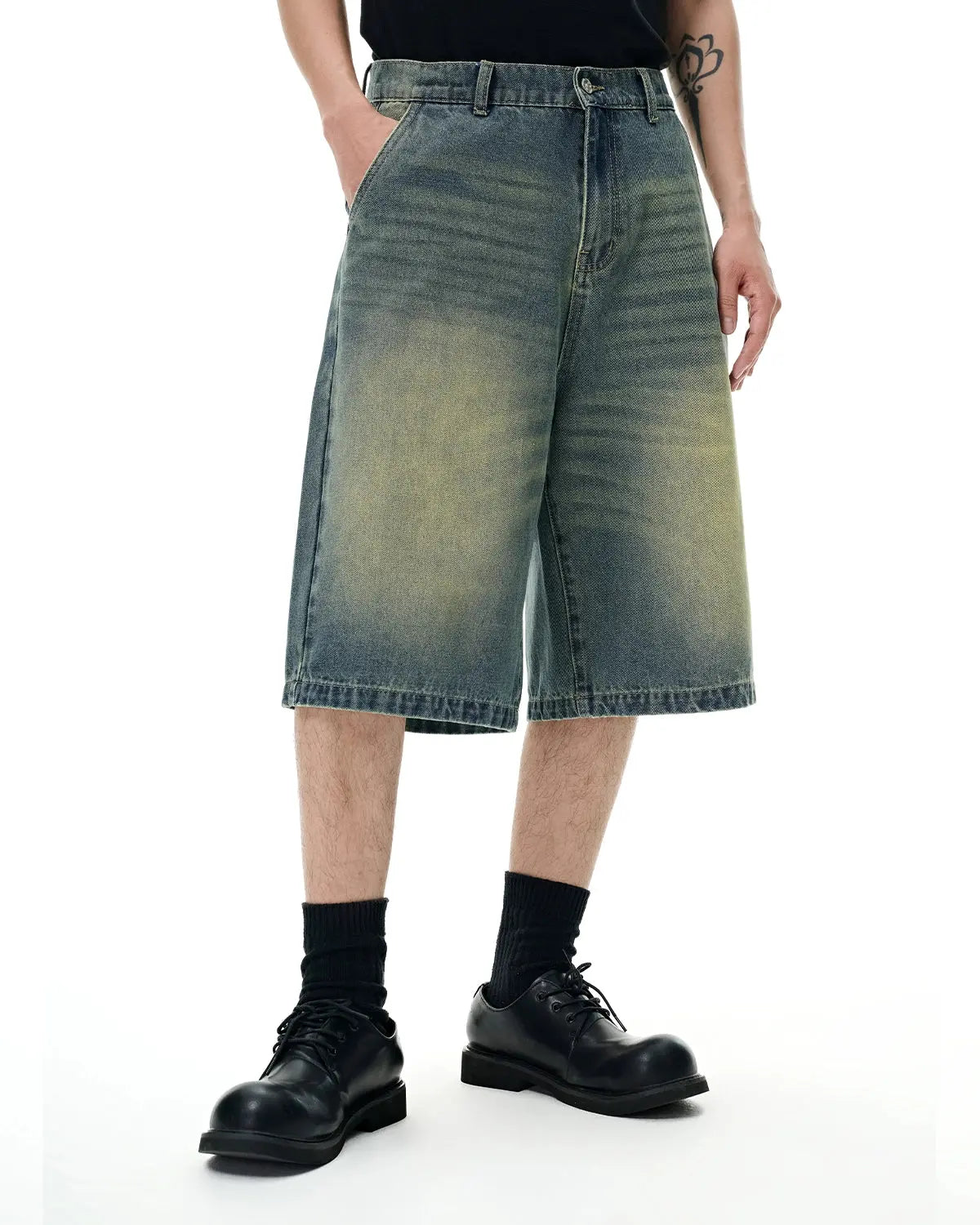 Retro Washed Denim Shorts | Flation Streetwear
