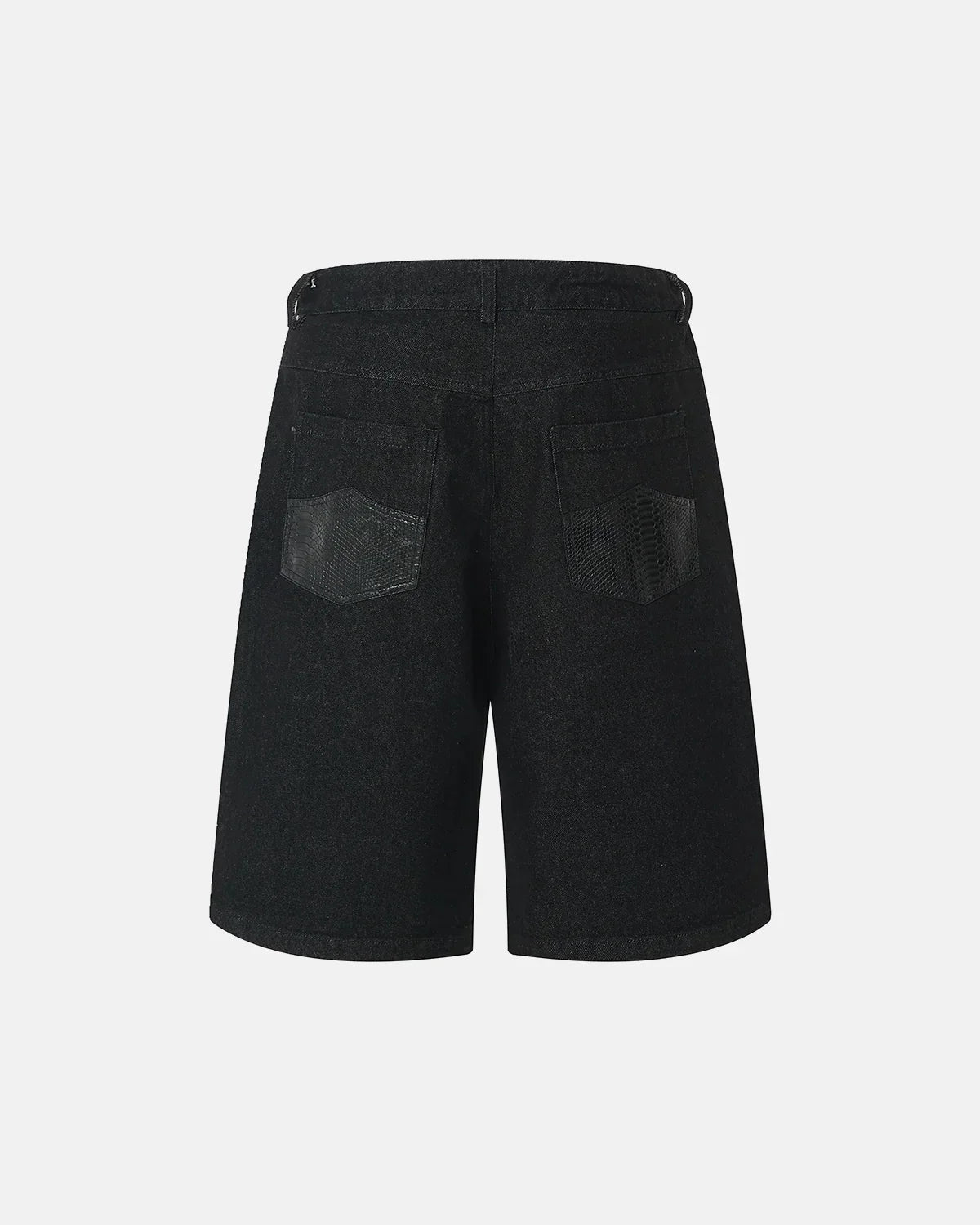 Black Baggy Long Jorts | Flation Streetwear