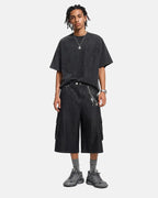 Black Cargo Longline Jorts | Flation Streetwear