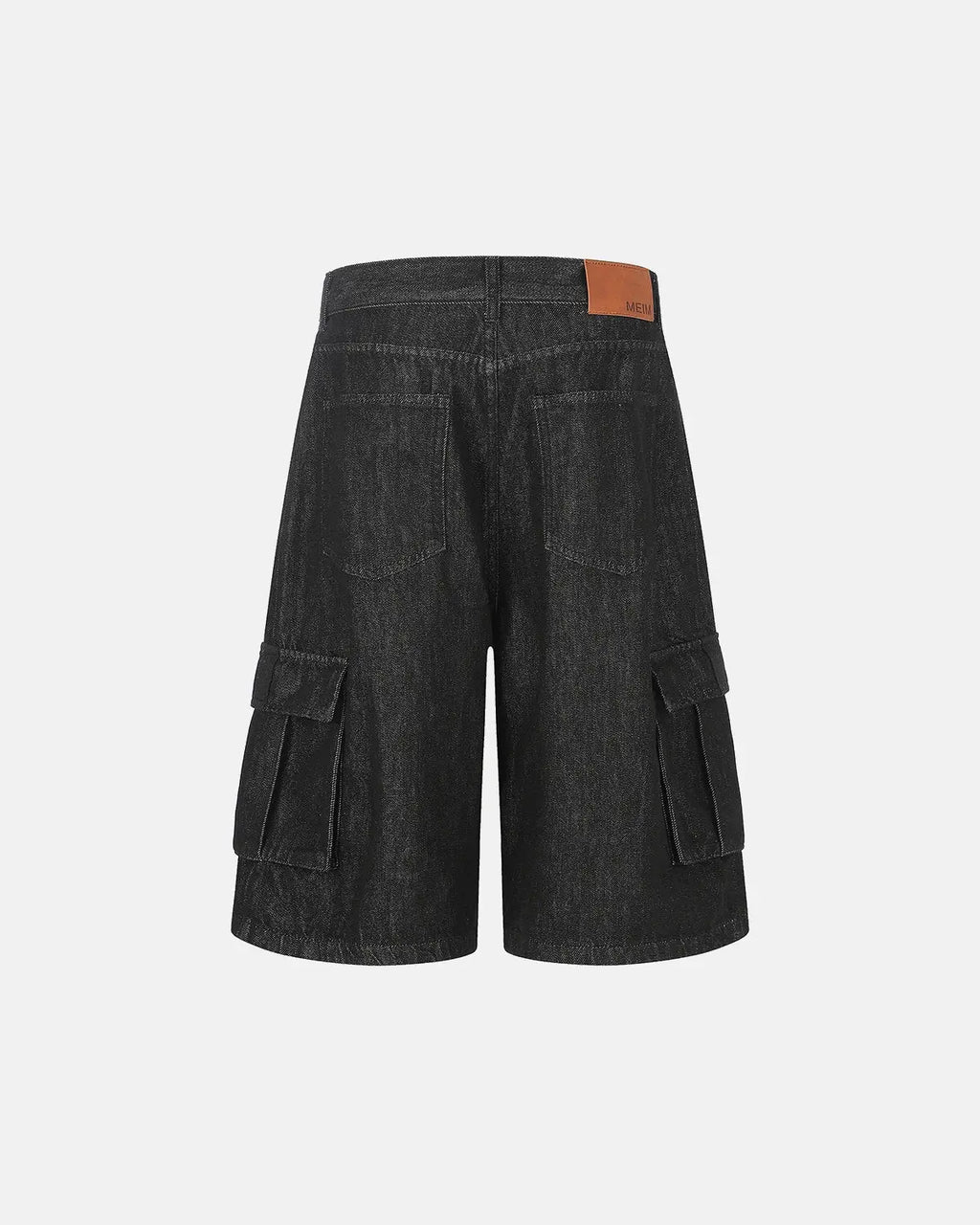 Black Cargo Longline Jorts | Flation Streetwear