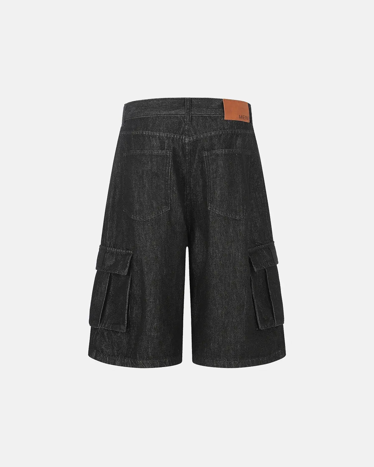 Black Cargo Longline Jorts | Flation Streetwear