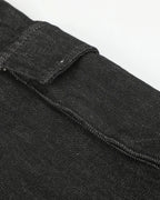 Black Cargo Longline Jorts | Flation Streetwear