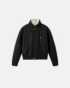 Faux Shearling Lining Lambswool Jacket | Flation Streetwear