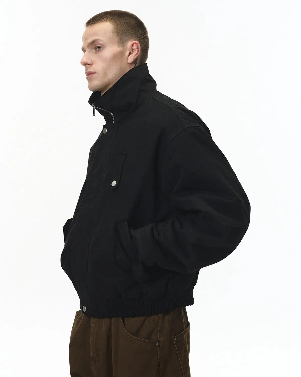 Faux Shearling Lining Lambswool Jacket | Flation Streetwear