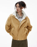 Faux Shearling Lining Lambswool Jacket | Flation Streetwear