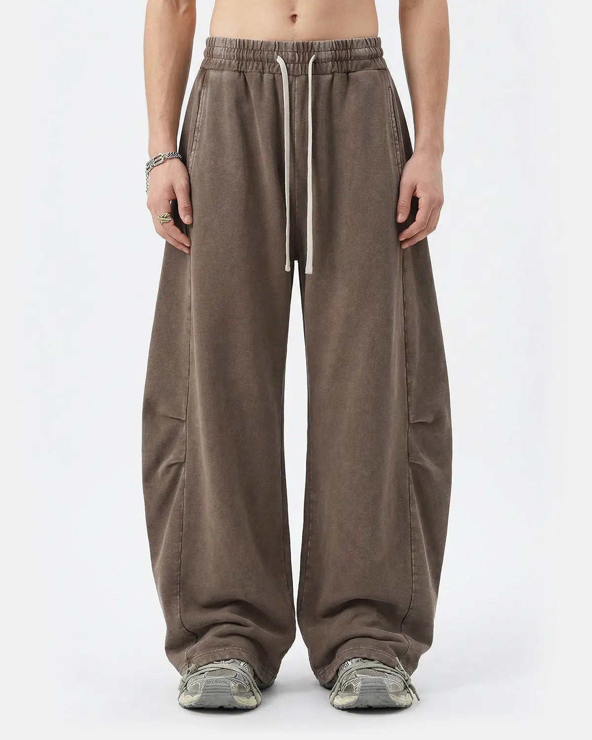 Distressed Acid Washed Barrel Sweatpant | Flation Streetwear