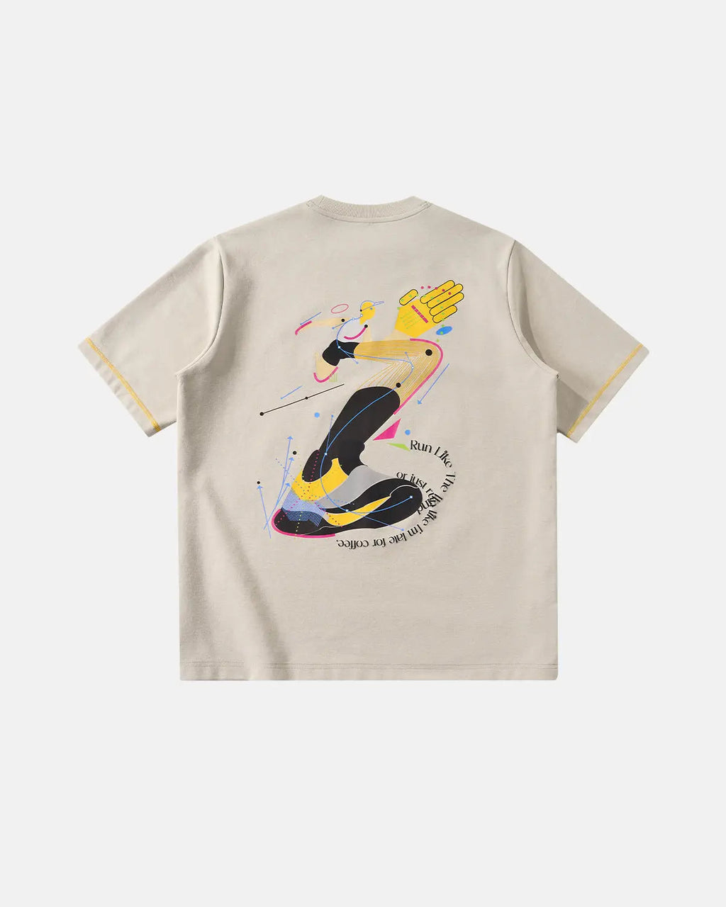 Contrast Stitching Graphic Tees | Flation Streetwear