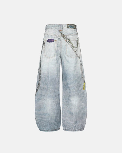 3D Print Chain Barrel Jeans | Flation Streetwear