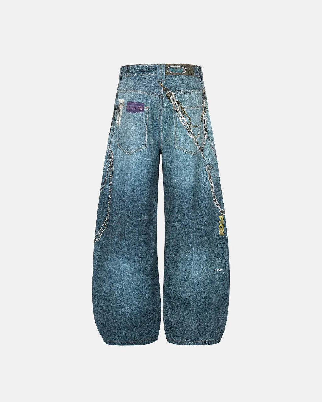 3D Print Chain Barrel Jeans | Flation Streetwear