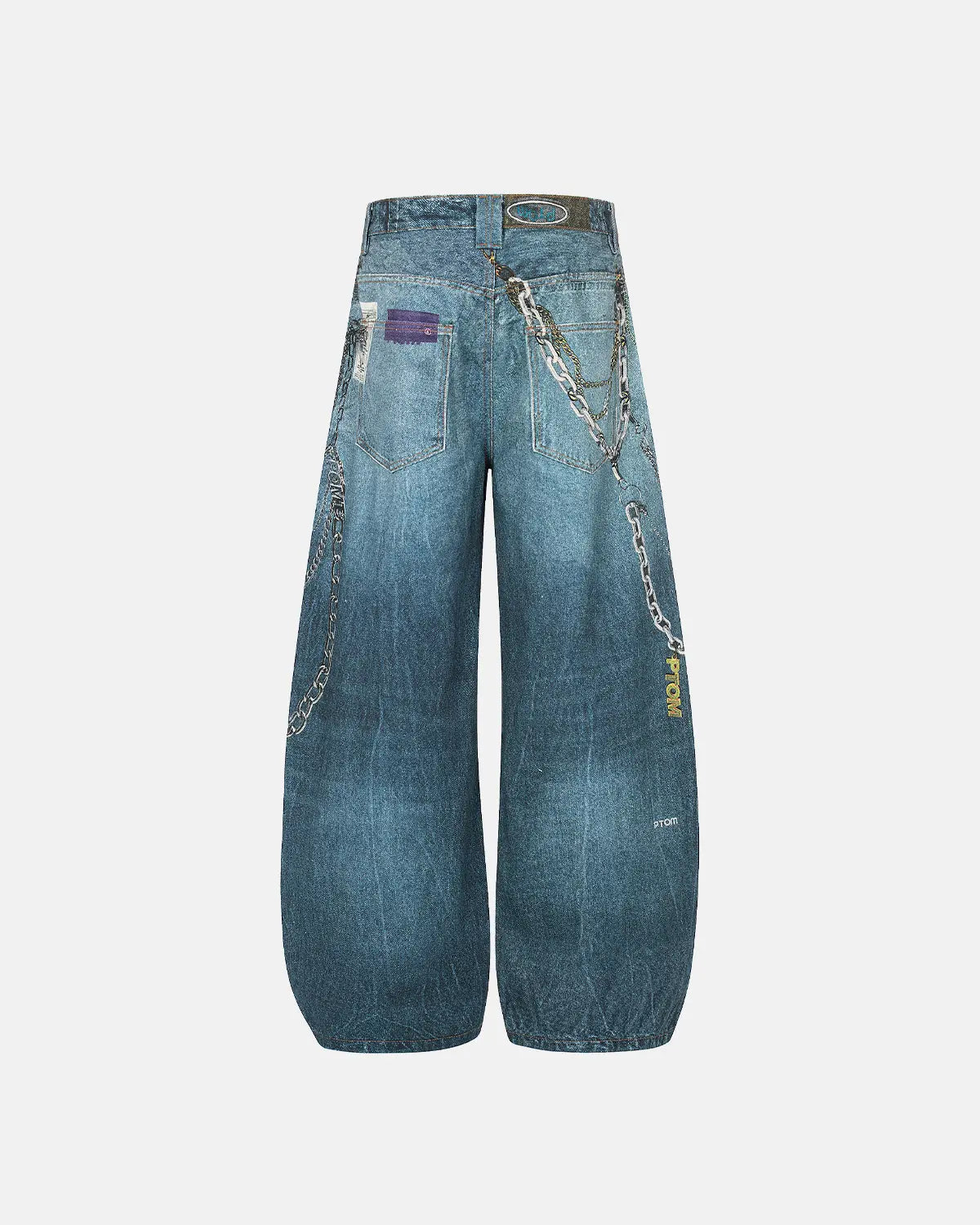 3D Print Chain Barrel Jeans | Flation Streetwear