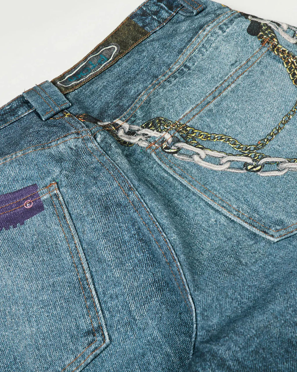 3D Print Chain Barrel Jeans | Flation Streetwear