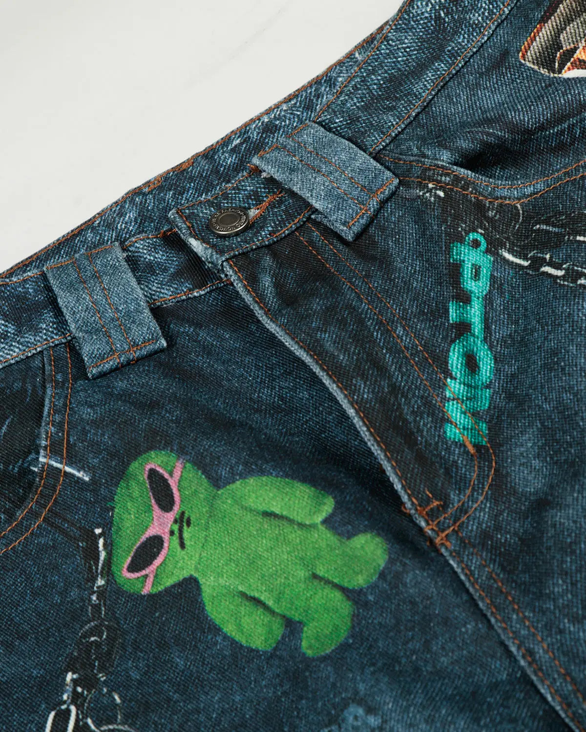 3D Print Chain Barrel Jeans | Flation Streetwear
