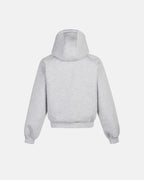 Flation Grey Boxy Zip Up Hoodies