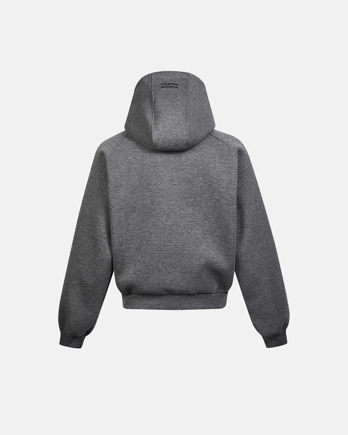 Flation Grey Boxy Zip Up Hoodies