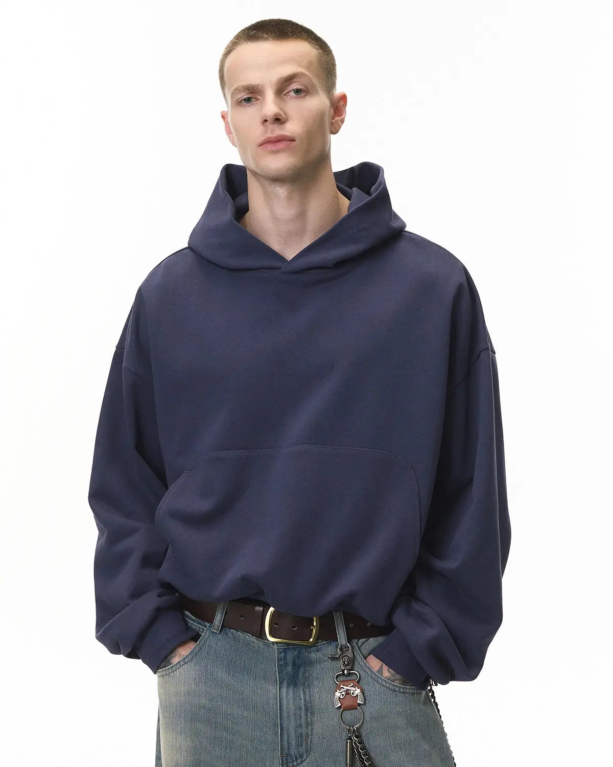 Blank Boxy Fit French Terry Hoodies | Flation Streetwear