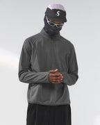 Breathable Grid Fleece Half-Zip Sweatshirt | Flation Streetwear