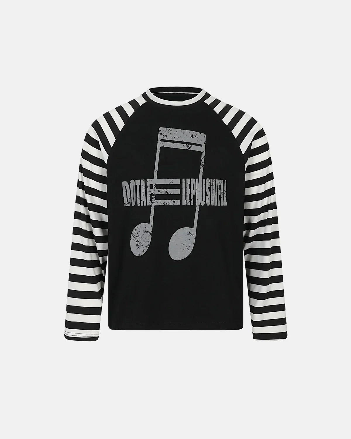 Music Graphic Striped Long Sleeve T-Shirt | Flation Streetwear