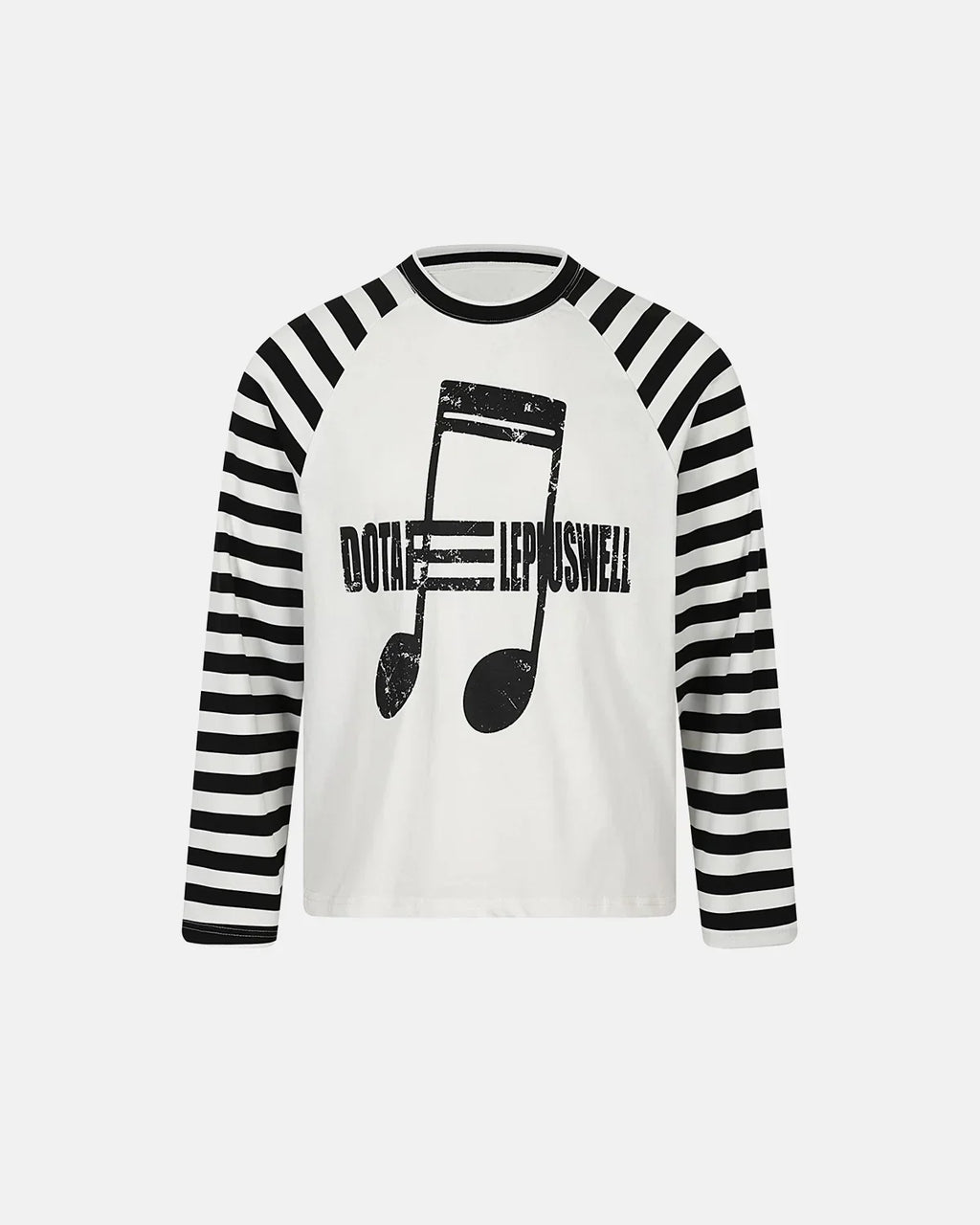 Music Graphic Striped Long Sleeve T-Shirt | Flation Streetwear