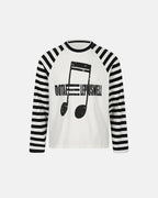 Music Graphic Striped Long Sleeve T-Shirt | Flation Streetwear