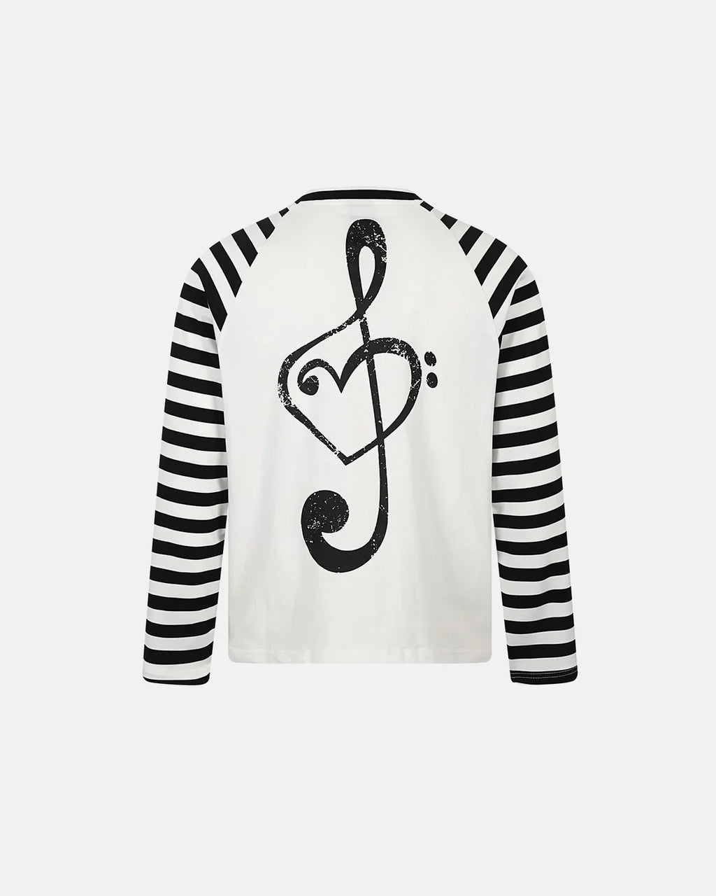 Music Graphic Striped Long Sleeve T-Shirt | Flation Streetwear