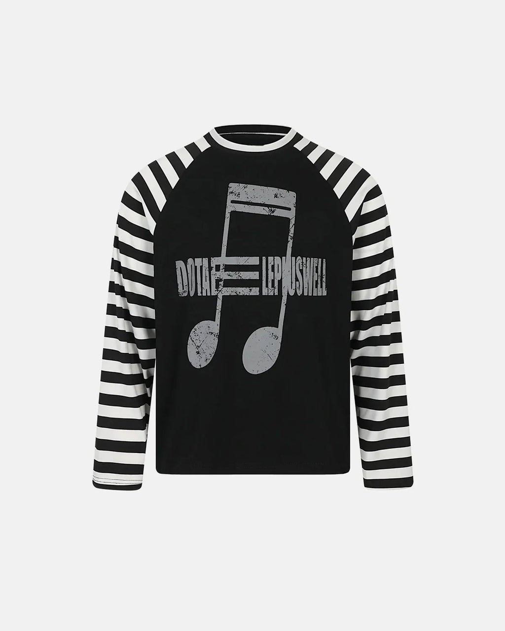 Music Graphic Striped Long Sleeve T-Shirt | Flation Streetwear
