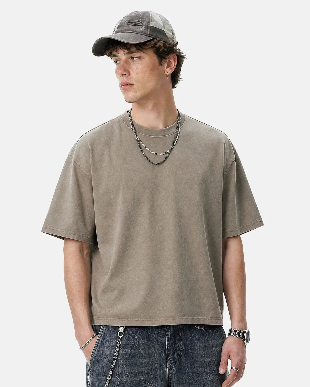 Snow Washed Heavyweight Boxy T-Shirt | Flation Streetwear